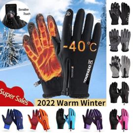 Gants d'hiver imperméables chauds coupe-vent pour tous les doigts