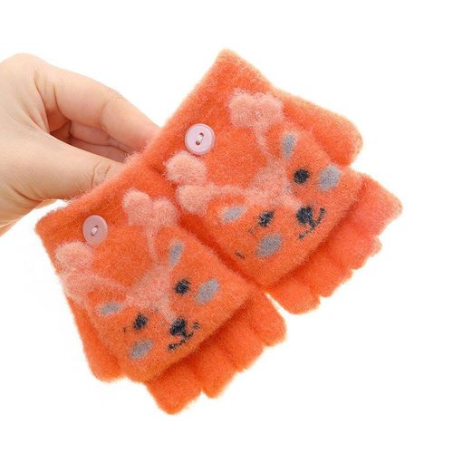 Gants D'Hiver En Coton Pour Bb De 3  8 Ans, Mitaine paisse Avec Motifs D'Animaux De Dessin Anim, Garde Au Chaud, Pour Garon Et Fille, Mitaine  Rabat Sans Doigts, Cadeau De Nol