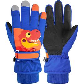 Gants de ski imperméables et coupe-vent pour enfants, gants de