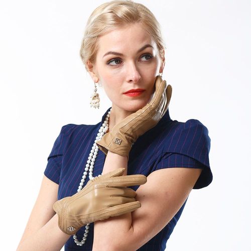 Gants En Cuir De Mouton Vritable Pour Femmes Gants Chauds Pour Dames Peau D'agneau Faits  La Main Mode Hiver S2109
