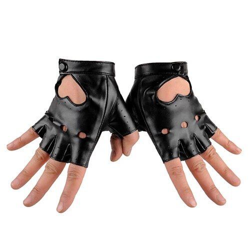 Gants Mtalliques En Faux Cuir Pour Femmes,Aspect Dos Or Et Argent,Mitaines De Performance De Soire,Gants Longs En Latex,Longueur De Coude Sexy - Type Black #A