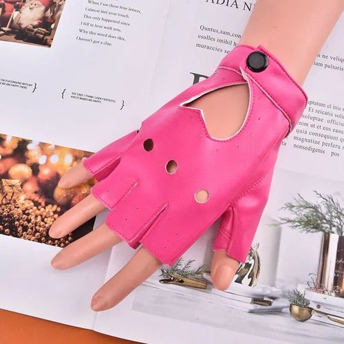 Gants Mtalliques En Faux Cuir Pour Femmes,Aspect Dos Or Et Argent,Mitaines De Performance De Soire,Gants Longs En Latex,Longueur De Coude Sexy - Type Rose