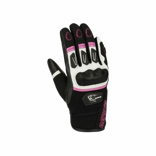 Gants Moto Femme Bering Ursula - Noir / Fuchsia - Xl