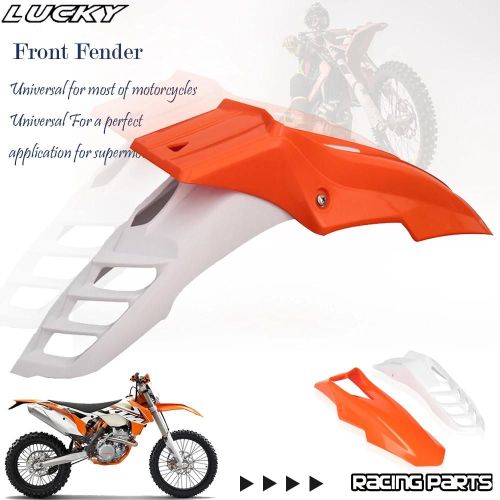 Garde-Boue Avant De Moto Universel Smile Moto, Garde-Boue Pour Kx, Cr, Poly, Anyway, Wr, Kayo, Apollo, Bse, Xendants, Os, Zongshen, Shineray, D343-Blanc Orange