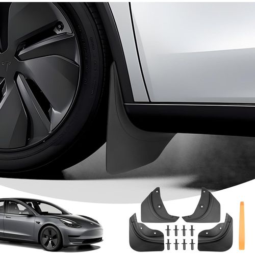 Garde-Boue Pour Tesla Model Y 2024 2023 2022 2021, Bavettes Avant Et Arrire Avec Vis De Montage, Pare Boue Anti-claboussures Accessoires Pas Besoin De Percer [4 Pices][Voi6172480]