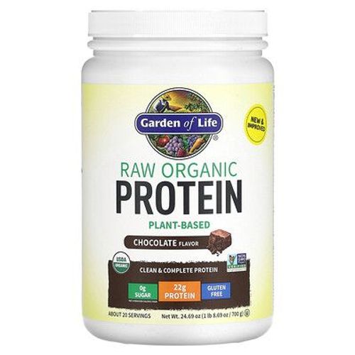 Garden Of Life Protines Biologiques Raw, Formule Vgtale Biologique, Chocolat, 660 G