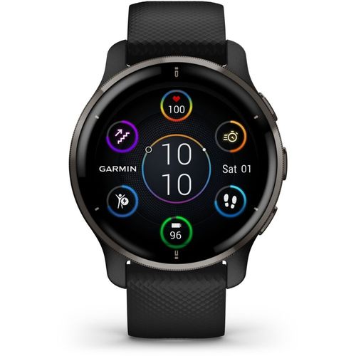 Garmin Venu 2 Plus - 43 Mm - Noir - Montre De Sport Avec Bracelet - Taille Du Poignet : 125-190 Mm - Affichage 1.3