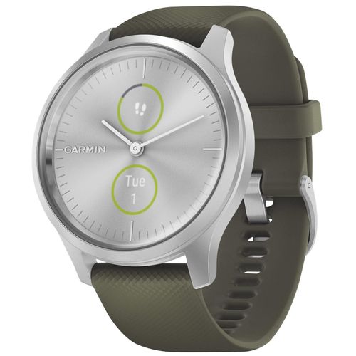 Garmin Vvomove Style - 42 Mm - Aluminium Argent - Montre Connecte Avec Bracelet - Silicone - Mousse - Taille Du Poignet : 125-190 Mm - Bluetooth, Ant+ - 25.5 G