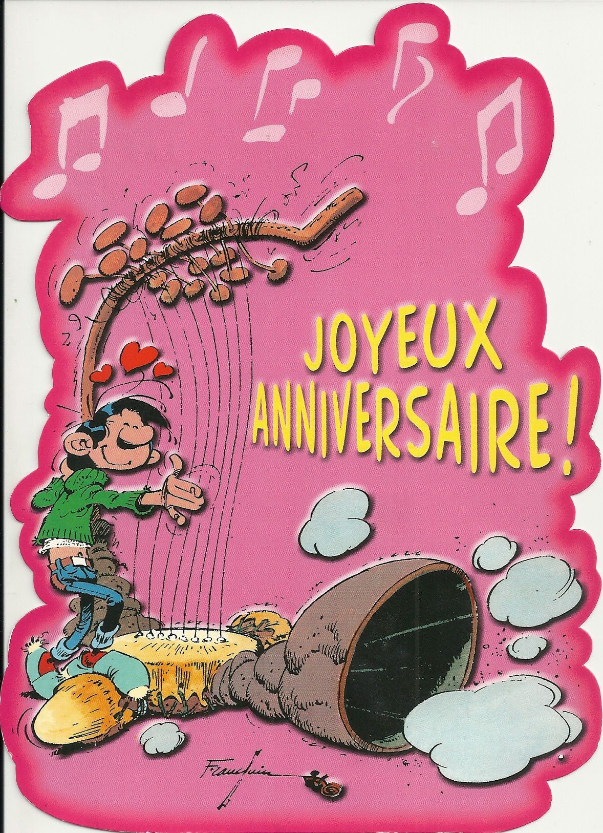 Gaston Lagaffe Carte Decoupee Joyeux Anniversaire Rakuten