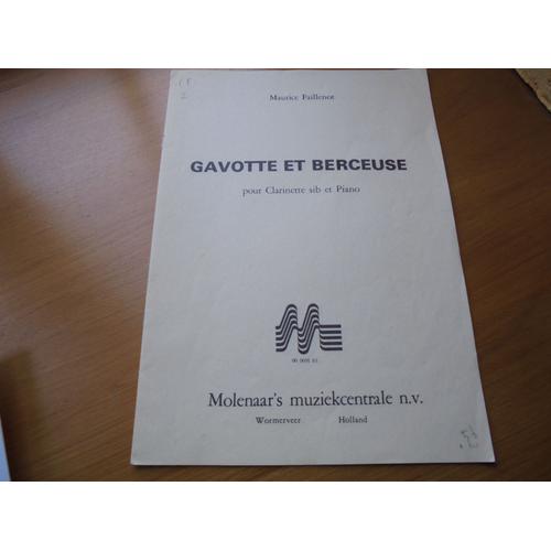 Gavotte Et Berceuse Pour Clarinette Sib Et Piano