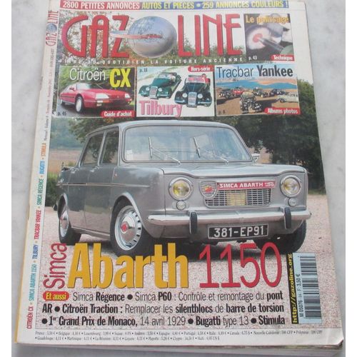 Gazoline - Volume 8 - N84 - Novembre 2002 - Simca Abarth 1150 