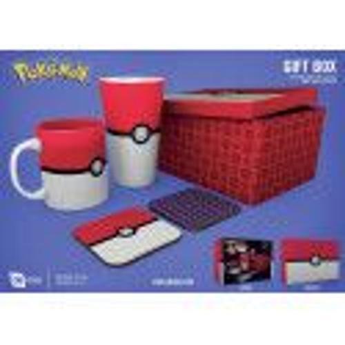 Gb Eye - Pokemon Coffret Cadeau Verre Mug 2 Coasters Pokball