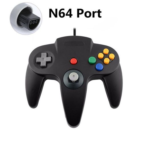 Gc Black - Manette De Jeu Filaire N64 Pour Pc Et Mac, Joystick Pour Gamecube
