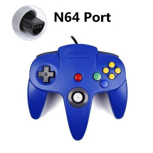 Gc Bleu - Manette De Jeu Filaire N64, Manette De Jeu, Manette De Jeu Pour Mac Gamecube, Manettes De Jeu Pc, Manette De Jeu, Nouveau