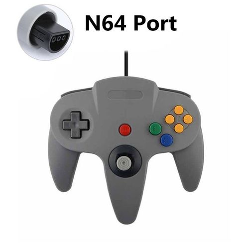 Gc Gray - Manette De Jeu Filaire N64 Pour Pc Et Mac, Joystick Pour Gamecube