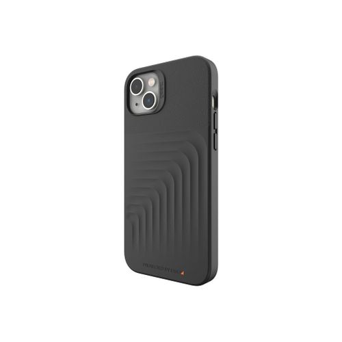 Gear4 Brooklyn Snap - Coque De Protection Pour Tlphone Portable - Avec Magsafe - Compatibilit Avec Magsafe - Cuir Vegan, Plastique Recycl, D3o Bio - Noir - Pour Apple Iphone 14 Plus