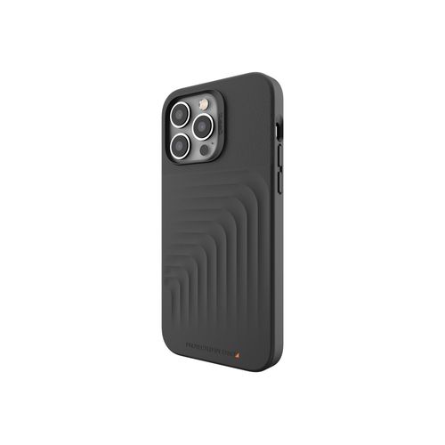 Gear4 Brooklyn Snap - Coque De Protection Pour Tlphone Portable - Avec Magsafe - Compatibilit Avec Magsafe - Cuir Vegan, Plastique Recycl, D3o Bio - Noir - Pour Apple Iphone 14 Pro Max
