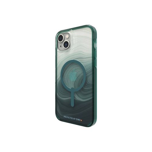 Gear4 Milan Snap - Coque De Protection Pour Tlphone Portable - Compatibilit Avec Magsafe - D3o Crystalex - Tourbillon Vert - Pour Apple Iphone 14 Plus