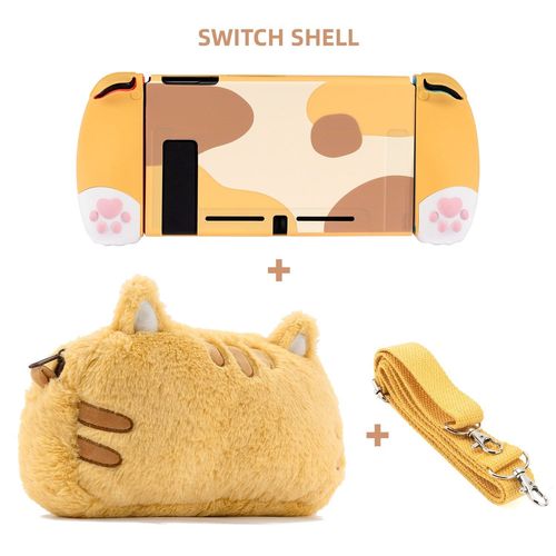 Geekshare-tui De Tran Kawaii Cat Nintendo Switch Pour Femme,Peluche De Dessin,Rangement Pour Switch Oled, La - Bag Strap Shell