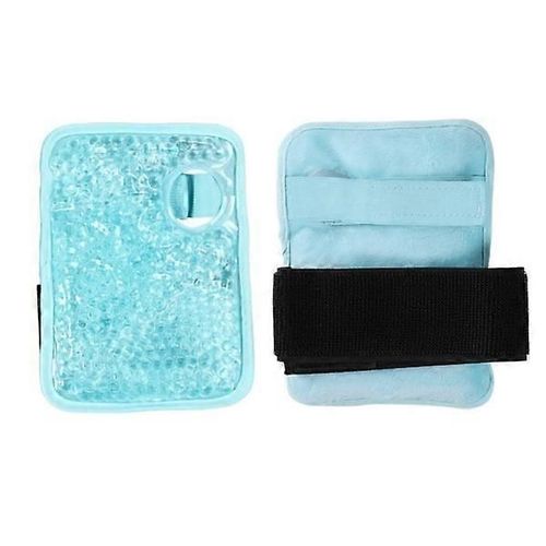 Gel Rutilisable Ice Pack Cheville Poignet Pied Douleur Wrap & Sangle Bleu