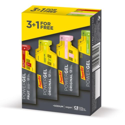Gels Powerbar Powergel Multipack 10 Packs Of 3+1x41gr Mixed : Strawberry-Banana-Green Apple-Lemon-Lime-Red Fruit Punch