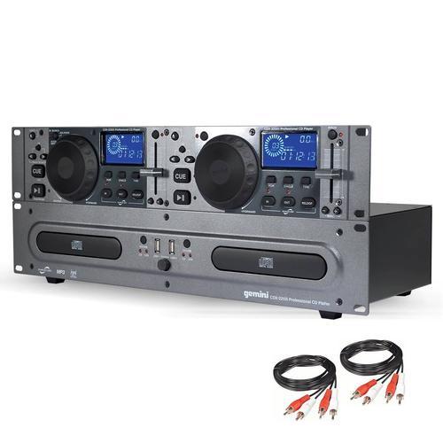 GEMINI CDX-2250i Double Lecteur CD MP3 / CD AUDIO / USB + Cbles