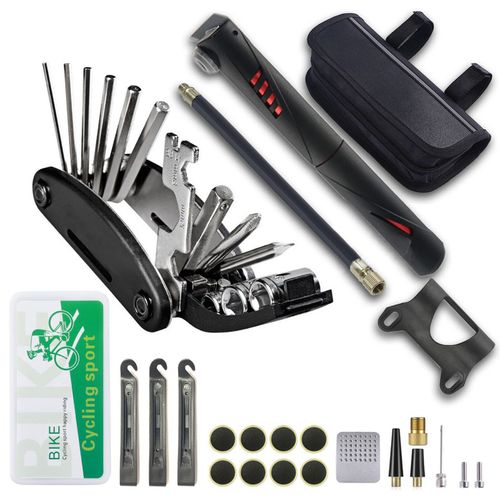 Kit De Rparation De Vlo 16 En 1, Tournevis Multifonctionnel  Cl Hexagonale, Jeu De Cls De Vlo Pliable Pour Cyclisme Vtt, Kit D'outils De Rparation De Vlos