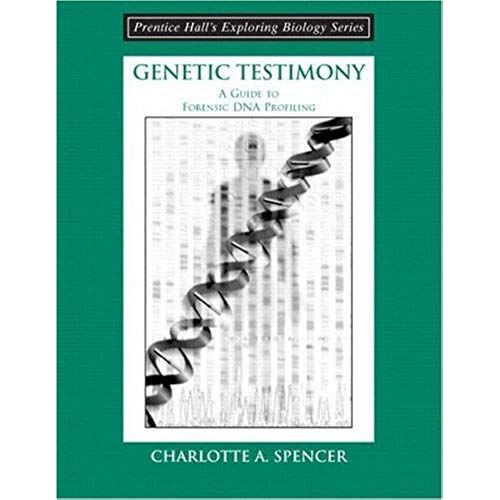 Genetic Testimony: A Guide To Forensic Dna Profiling (Booklet)   de unknown  Format Broch 