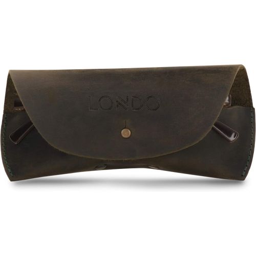 Genuine Leather Eyeglass Case With Button Closure