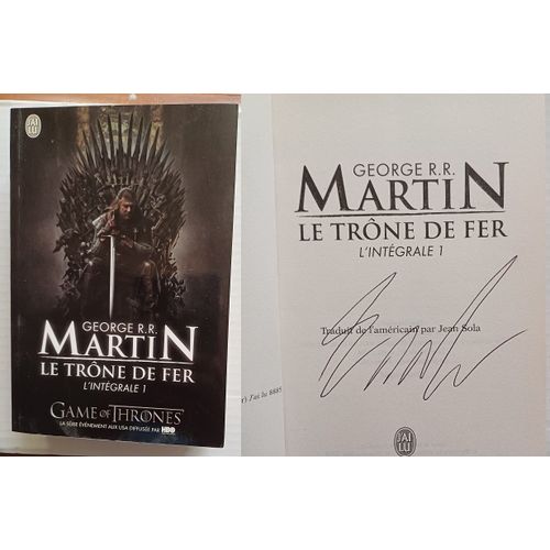 George R. R. Martin Le Trone De Fer Dedicace Envoi Signed   de George R. R. MARTIN 
