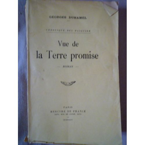 Vue De La Terre Promise   de georges duhamel  Format Broch 