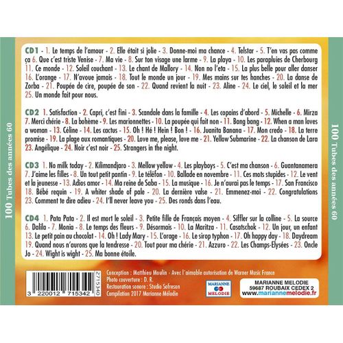 Georges Jouvin & Sa Trompette D'or - 100 Tubes Des Annes 60 - Coffret Collector 4 Cd 100 Titres - 
