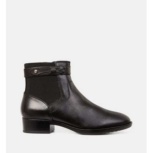 Geox - Boots Felicity Cuir Lisse - Noir - 36