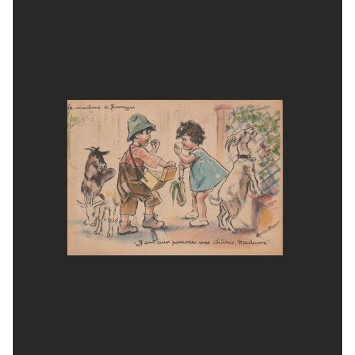 Germaine Bouret, Le Marchand De Fromage Sur Feuillet 12,5 Cm X 17,5 Cm dition Ancienne, M. Dechaux, Paris