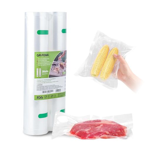 Gh82, Sacs De Conservation Sous Vide Alimentaire Sans Bpa, Compatible Avec La Plupart Des Machines Sous Vide, Rangement Et Cuisson Pratiques Des Ingrdients, 28  600 Cm (2 Rouleau[IND6230278]