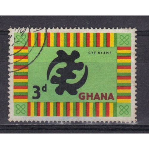 Ghana 1959 : Regards  Sur Le Ghana : Symbole De L'omnipotence De Dieu (Prsentation Grand Format) - Timbre Oblitr