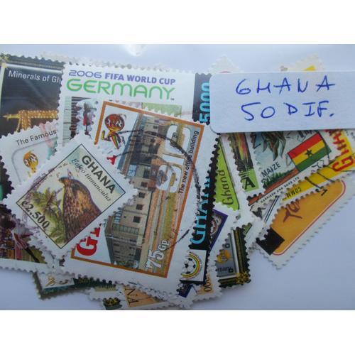 Ghana 50 Timbres Diffrents