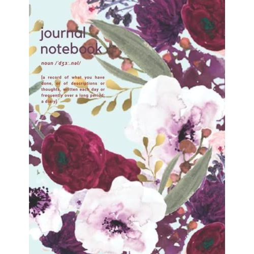 Giant Notebook | Large Floral Journal: Giant Journal Notebook | Giant Journal 500 Pages | Giant Journal Diary | 8.5x11 Thick Journal | 500 Pages Thick ... To Write In | Journal For Women Notebook   de P R E S S, H  N O T E  Format Broch 