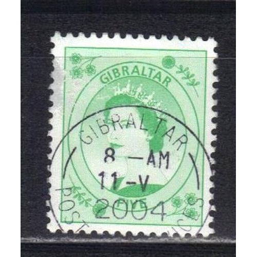 Gibraltar 1999 : Reine Elizabeth 2 - Timbre 5 P. Vert Vif Oblitr