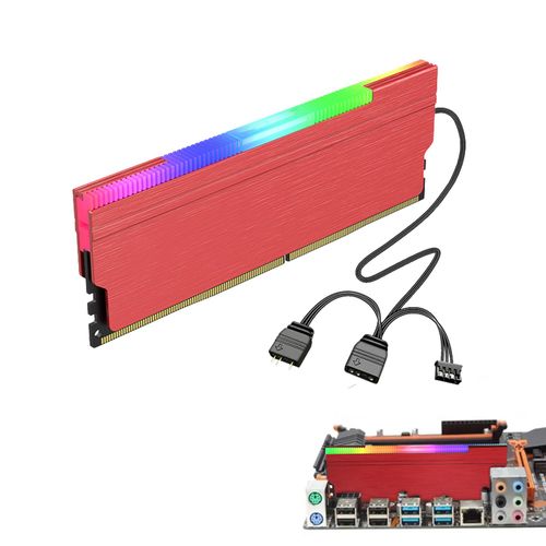 Gilet de mmoire DDR ARGB, Fin de dissipation de rayonnement, dissipateur thermique pour jeu sur PC, DDR1 / DDR2 / DDR3 / DDR4 / DDR5