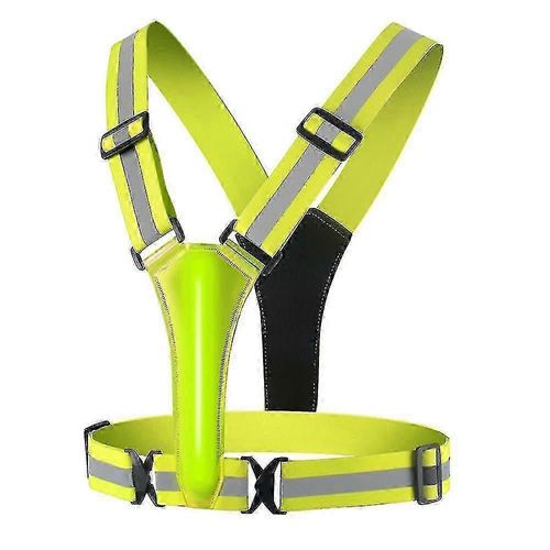 Gilet De Scurit  Led, Gilet Lumineux Pour Le Cyclisme De Marche Nocturne, Gilet De Course Haute Visibilit Avec Bandes