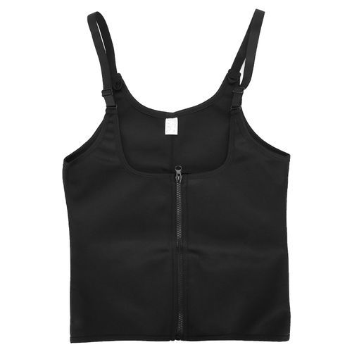 Gilet De Sudation 2 En 1 Pour Femme, Vetement De Sport Ajustable Avec Fermeture Eclair, Ideal Pour Les Personnes De 45 A 50 Kg.