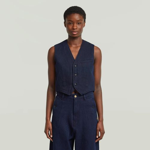 Gilet Denim - Bleu Fonc - Femmes