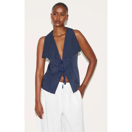 Gilet En Coton Ray Bleu Indigo, Bleu
