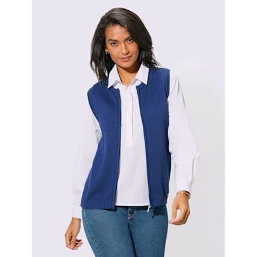 Gilet En Tricot 50% Coton - Collection L - Bleu Roi
