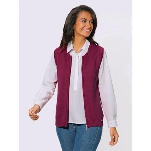 Gilet En Tricot 50% Coton - Collection L - Fuchsia