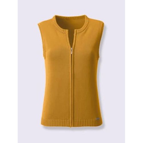 Gilet En Tricot 50% Coton - Collection L - Jaune Mas