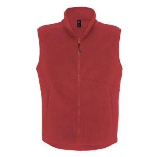 Gilet Polaire Sans Manches - Bodywarmer Fleece Traveller Plus - Rouge
