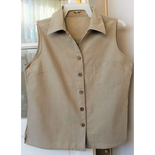 Gilet Sans Manche Taille 44 Coton Lin