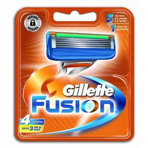 Gillette - 80201235 - Gilette Fusion - Pack De 4 Recharges